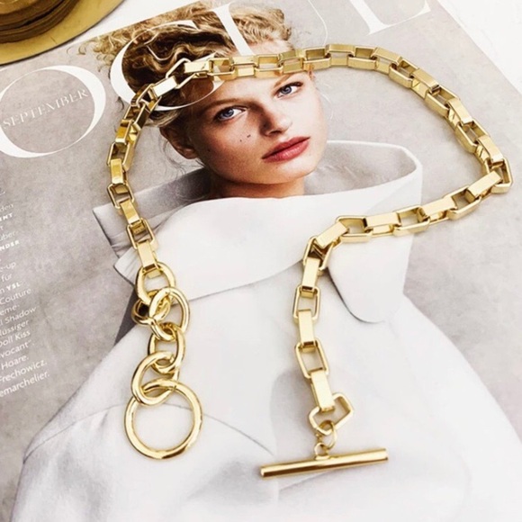 ***New** 18k Chunky Gold Chain Necklace - Picture 6 of 6